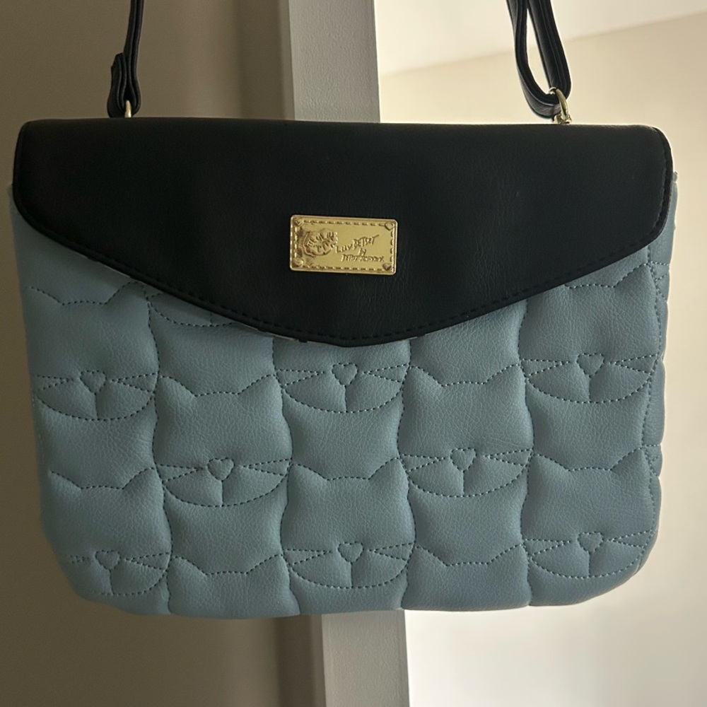 Betsey Johnson Luv Betsey Blue Cat Crossbody Purse